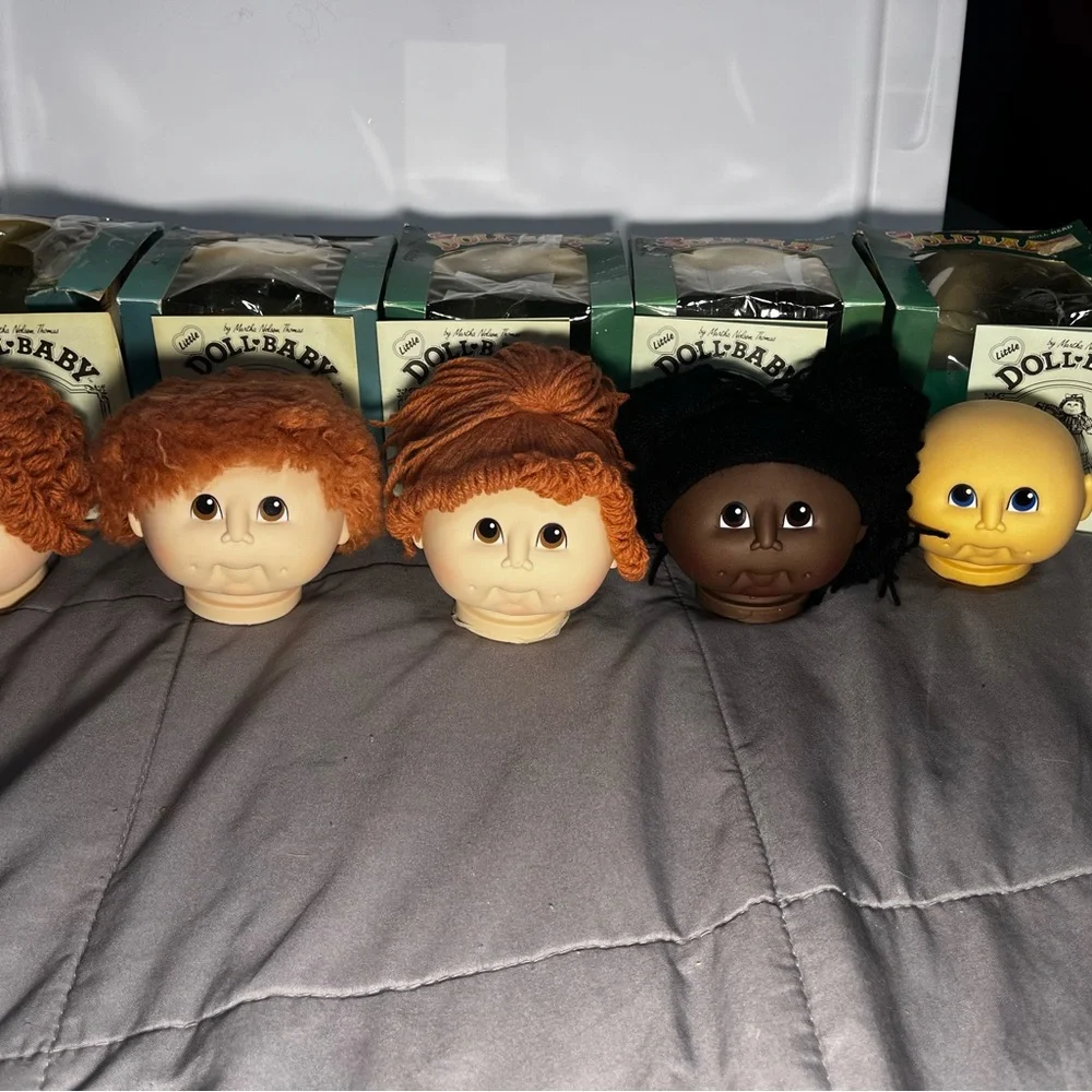 Vintage Doll Baby Heads‎ Lot of 5 | 1984 Martha Nelson Thomas New Cabbage Patch